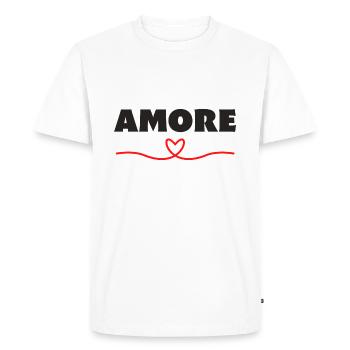 Amore Treasure Darling Saint-Valentin - T-shirt Premium bio Homme - blanc - Devant - Nico (187cm)