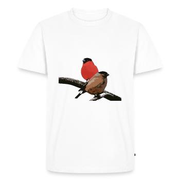 Dompfaffpaar - Men's Premium Organic T-Shirt - white - Front - Nico (187cm)