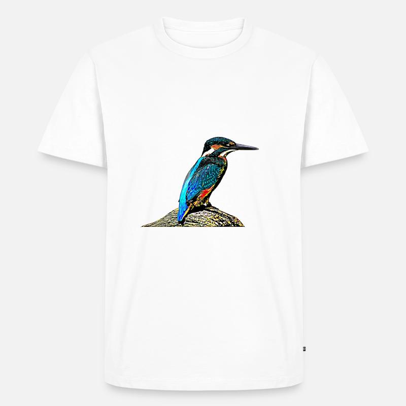 Eisvogel - Männer Premium Bio T-Shirt - Weiß