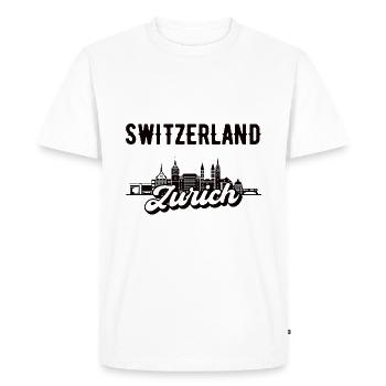 Zurich Suisse Cadeau de Noël - T-shirt Premium bio Homme - blanc - Devant - Nico (187cm)