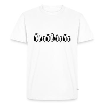 Idée cadeau de colonie de pingouins - T-shirt Premium bio Homme - blanc - Devant - Nico (187cm)
