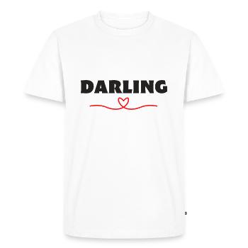 Darling Be Me Valentine - T-shirt Premium bio Homme - blanc - Devant - Nico (187cm)