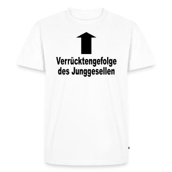 Bachelor: Crazy Tight sequence (1f) - Men's Premium Organic T-Shirt - white - Front - Nico (187cm)