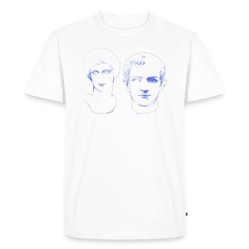 Amour éternel - amoureux pour toujours en marbre - T-shirt Premium bio Homme - blanc - Devant - Nico (187cm)