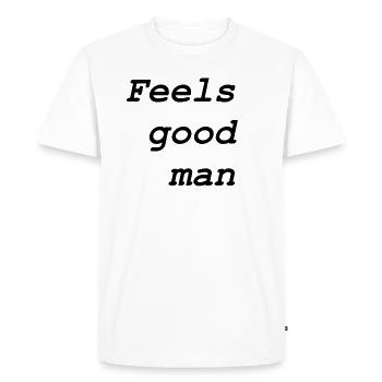 Feels good man - Men's Premium Organic T-Shirt - white - Front - Nico (187cm)