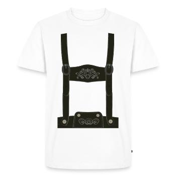 Leather pants / - outfit / costume - T-shirt Premium bio Homme - blanc - Devant - Nico (187cm)