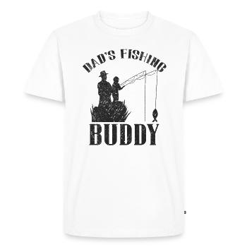 Fishing Angler Father Son Dad's Fishing Buddy - Men's Premium Organic T-Shirt - white - Front - Nico (187cm)
