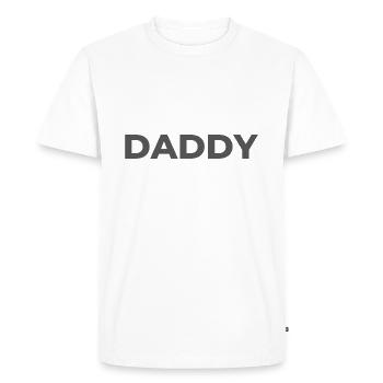 Papa Papa Papa Papa Papa Personne préférée - T-shirt Premium bio Homme - blanc - Devant - Nico (187cm)