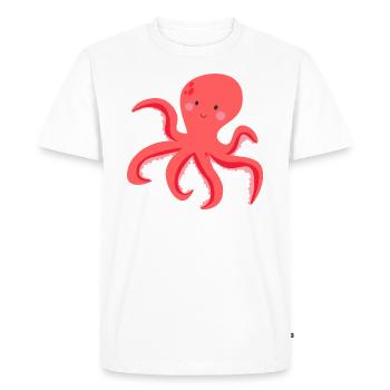 Poulpe doux - T-shirt Premium bio Homme - blanc - Devant - Nico (187cm)