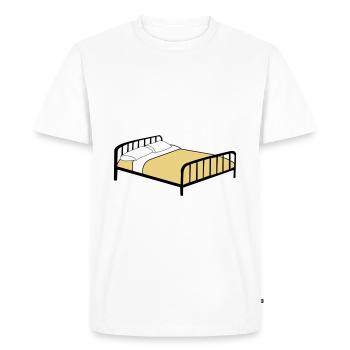 Lit chambre lit idée de cadeau dormir - T-shirt Premium bio Homme - blanc - Devant - Nico (187cm)