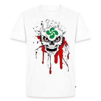 basque skull - Men's Premium Organic T-Shirt - white - Front - Nico (187cm)