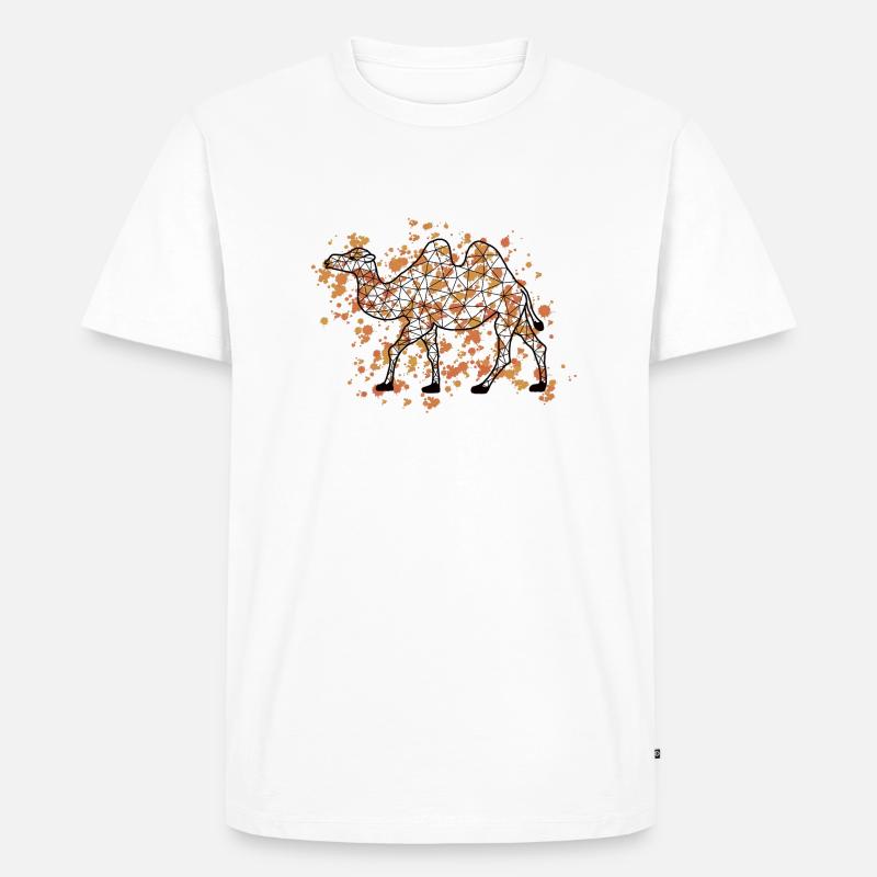 Camell GeomeTRIX bunt - Männer Premium Bio T-Shirt - Weiß