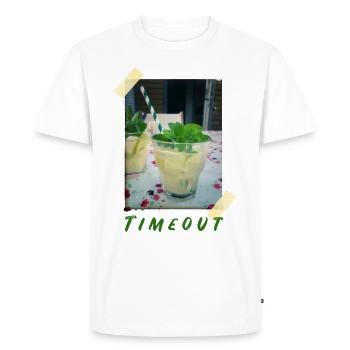 timeout - T-shirt Premium bio Homme - blanc - Devant - Nico (187cm)