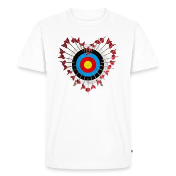Target hearts - Men's Premium Organic T-Shirt - white - Front - Nico (187cm)