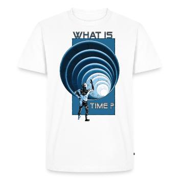 Quel est le temps ? - T-shirt Premium bio Homme - blanc - Devant - Nico (187cm)