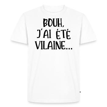 bouh j'ai été vilaine - T-shirt Premium bio Homme - blanc - Devant - Nico (187cm)
