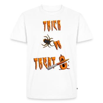 Trick or treat Halloween - Men's Premium Organic T-Shirt - white - Front - Nico (187cm)