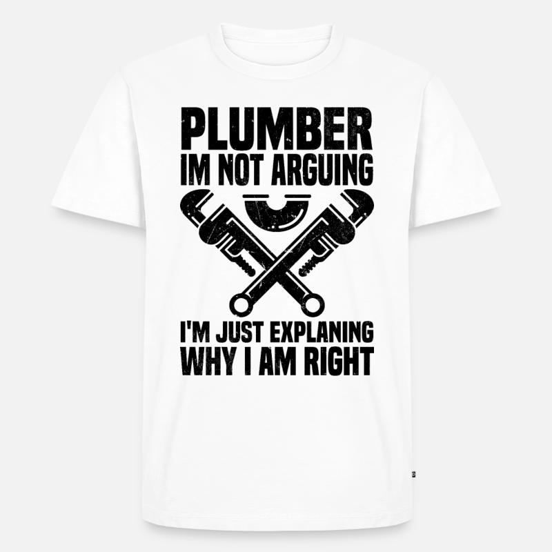 Klempner - Männer Premium Bio T-Shirt - Weiß