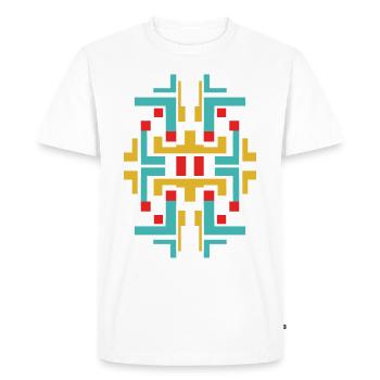 Art abstrait des couleurs - T-shirt Premium bio Homme - blanc - Devant - Nico (187cm)