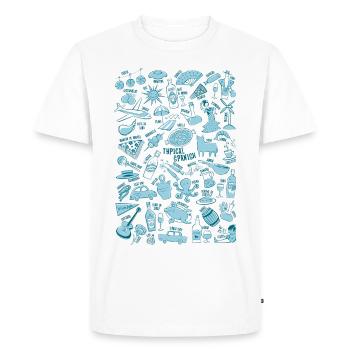 Typical Spanish vocabulary - Men's Premium Organic T-Shirt - white - Front - Nico (187cm)