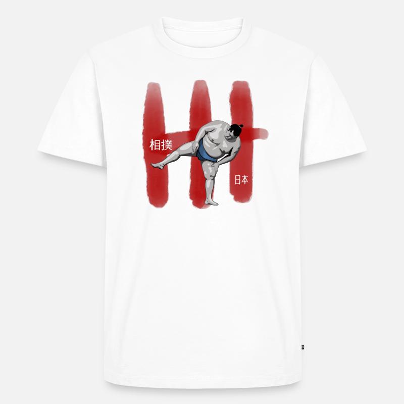 SUMO IV - Männer Premium Bio T-Shirt - Weiß