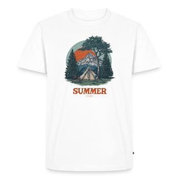 Summer Camp - Men's Premium Organic T-Shirt - white - Front - Nico (187cm)