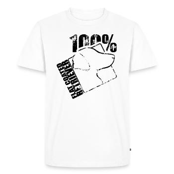 FLAT COATED RETRIEVER 100 dogs dog Wilsigns - Men's Premium Organic T-Shirt - white - Front - Nico (187cm)