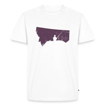 Angling - Men's Premium Organic T-Shirt - white - Front - Nico (187cm)