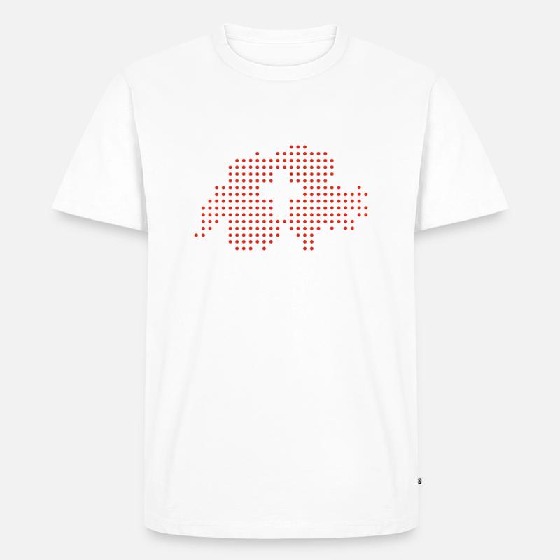 Schweizer T-Shirt & Geschenkidee - Männer Premium Bio T-Shirt - Weiß