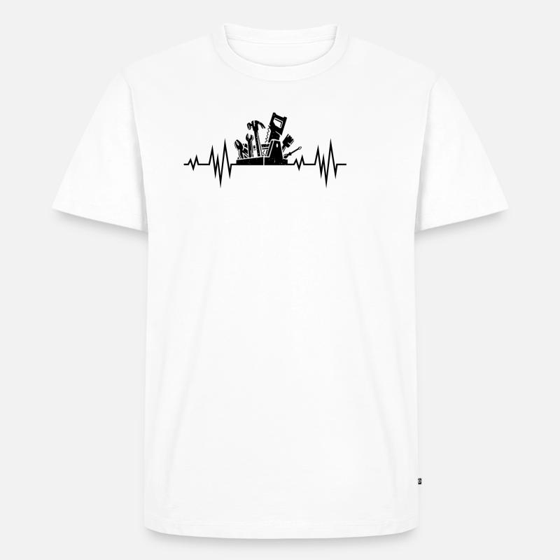 Werkzeug Handwerker Geschenkidee Heimwerker - Männer Premium Bio T-Shirt - Weiß
