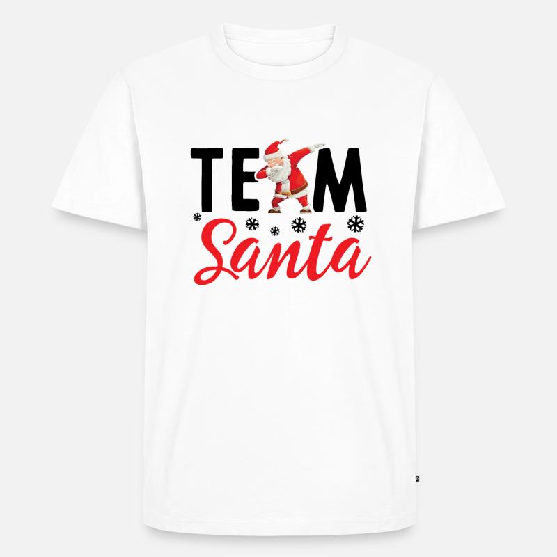 Dabbing Weihnachtsmann - Männer Premium Bio T-Shirt - Weiß