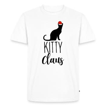 Christmas Cat - Men's Premium Organic T-Shirt - white - Front - Nico (187cm)