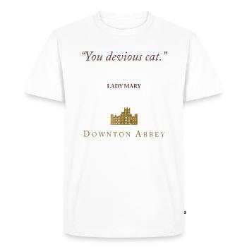 Downton Abbey You Devious Cat Lady Mary - Men's Premium Organic T-Shirt - white - Front - Nico (187cm)