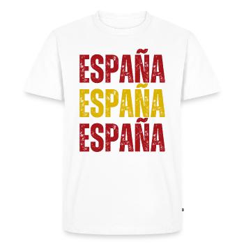 Drapeau de l’Espagne, fierté espagnole - T-shirt Premium bio Homme - blanc - Devant - Nico (187cm)