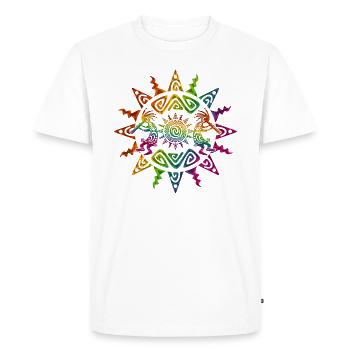 Kokopelli Duo - Sun Ornaments 2 - T-shirt Premium bio Homme - blanc - Devant - Nico (187cm)