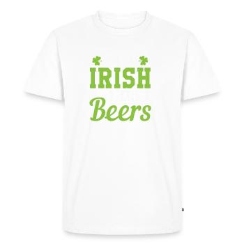 Je vais irlandais dans quelques bières - T-shirt Premium bio Homme - blanc - Devant - Nico (187cm)