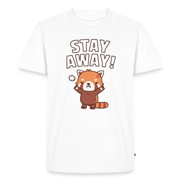 Panda roux en colère mais mignon, restez à l’écart Drôle - T-shirt Premium bio Homme - blanc - Devant - Nico (187cm)