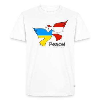 Ukraine - Men's Premium Organic T-Shirt - white - Front - Nico (187cm)