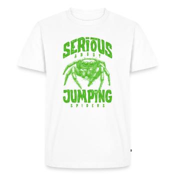 Serious About Jumping Spiders Pet Spider Owner - Men's Premium Organic T-Shirt - white - Front - Nico (187cm)