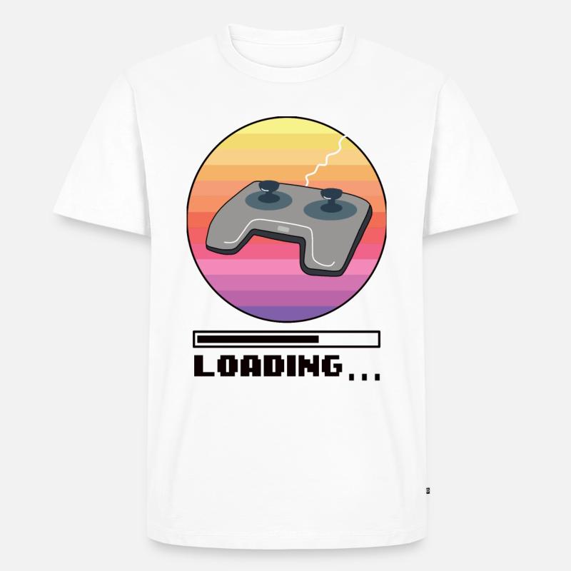 Retro Controller - Gaming - Männer Premium Bio T-Shirt - Weiß