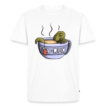 Tea-Rex - T-shirt Premium bio Homme - blanc - Devant - Nico (187cm)