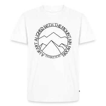 Un cœur aligné Ex/25:40 - T-shirt Premium bio Homme - blanc - Devant - Nico (187cm)