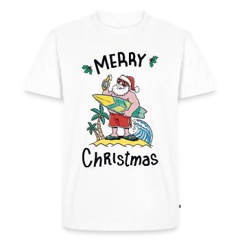 Noël en juillet - T-shirt Premium bio Homme - blanc - Devant - Nico (187cm)