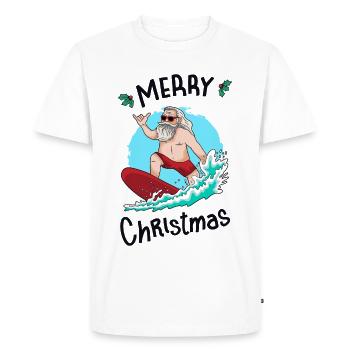 Noël en juillet - T-shirt Premium bio Homme - blanc - Devant - Nico (187cm)