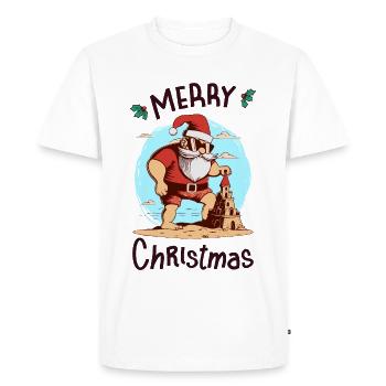 Noël en juillet - T-shirt Premium bio Homme - blanc - Devant - Nico (187cm)