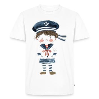 Sailor Comic Look - Men's Premium Organic T-Shirt - white - Front - Nico (187cm)