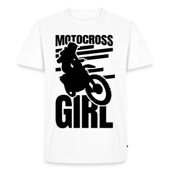 Pilote de motocross - T-shirt Premium bio Homme - blanc - Devant - Nico (187cm)