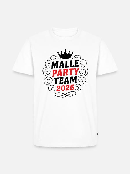 Malle Party Team 2025 - Men's Premium Organic T-Shirt - white