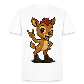 Punk Rock Fauve - T-shirt Premium bio Homme - blanc - Devant - Nico (187cm)