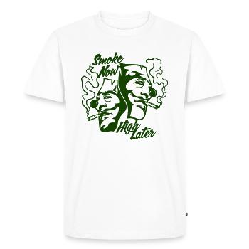 Graphique des mauvaises herbes - T-shirt Premium bio Homme - blanc - Devant - Nico (187cm)